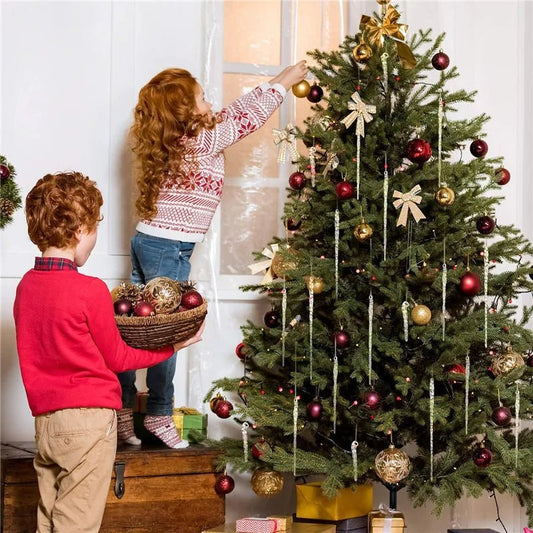 Faux Icicle Christmas Ornaments – Winter Wonderland Tree Decorations for Parties & New Year Charm
