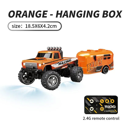 RC 1/64 Speed Mini Off-Road Climbing Car Alloy Cool Appearance Light Shock Absorption Children'S Toy Gift