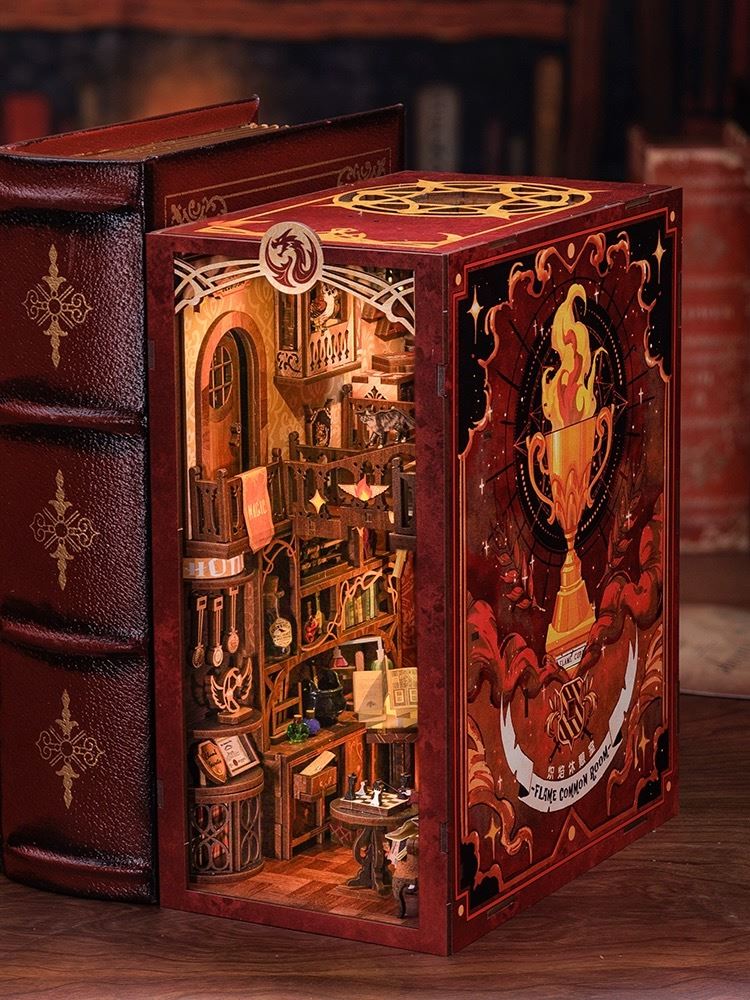 Flame Common Room | DIY Wizard Book Nook | Inspired by the world of wizards , witches and magic -