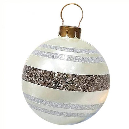 Giant Inflatable Christmas Ornament, 24 Inch Christmas Ball Outdoor Holiday Yard Lawn Porch Decor