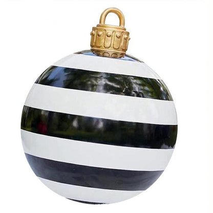 Giant Inflatable Christmas Ornament, 24 Inch Christmas Ball Outdoor Holiday Yard Lawn Porch Decor