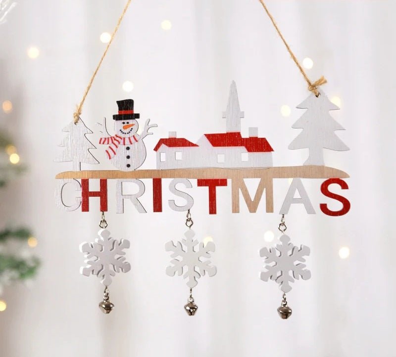 Gnome Santa Claus Wooden Hanging Ornament Signage – Festive Christmas Decoration for Home, Door, and Tree, Perfect for Holiday Cheer