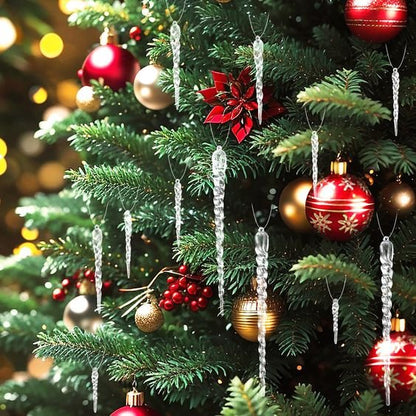 Hanging Christmas Icicle Ornaments - Christmas Tree Hanging Icicle Ornaments Bundle