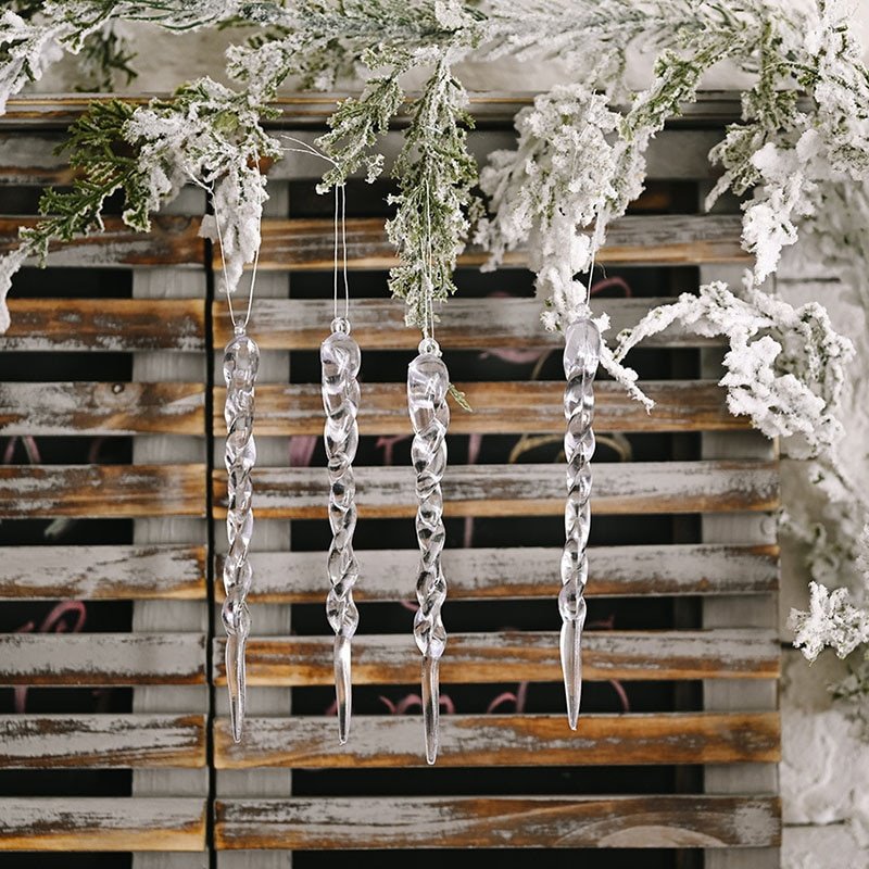 Hanging Christmas Icicle Ornaments - Christmas Tree Hanging Icicle Ornaments Bundle