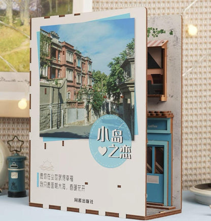 Romantic Island - DIY Book Nook Kit - Bookshelf Insert
