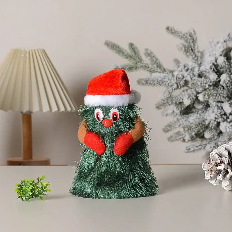 Joyful Rotating Singing & Dancing Christmas Tree Dolls – Electric Action Figures for Festive Décor and Holiday Fun