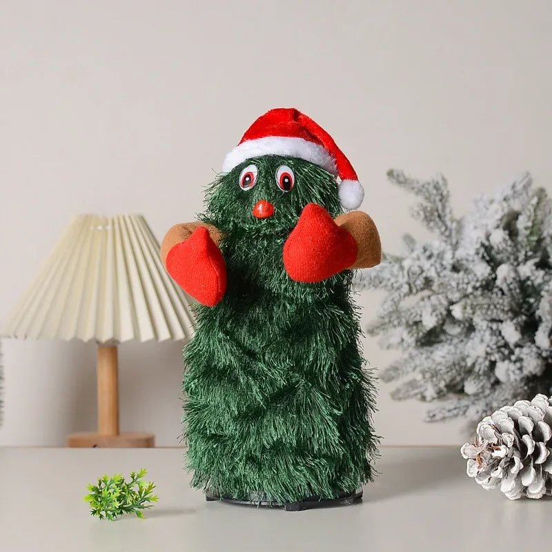 Joyful Rotating Singing & Dancing Christmas Tree Dolls – Electric Action Figures for Festive Décor and Holiday Fun
