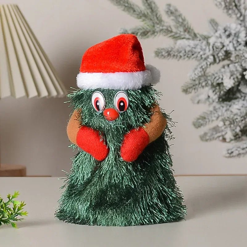 Joyful Rotating Singing & Dancing Christmas Tree Dolls – Electric Action Figures for Festive Décor and Holiday Fun