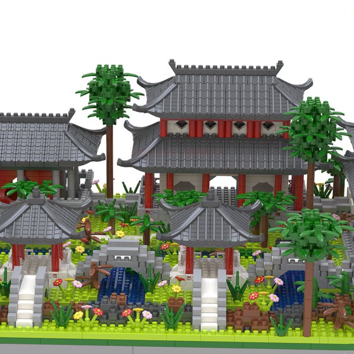 Ancient Dynasty Kingdom with Shrines Nano Building Set Collection