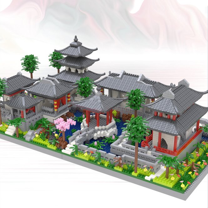 Ancient Dynasty Kingdom with Shrines Nano Building Set Collection
