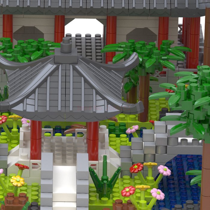 Ancient Dynasty Kingdom with Shrines Nano Building Set Collection