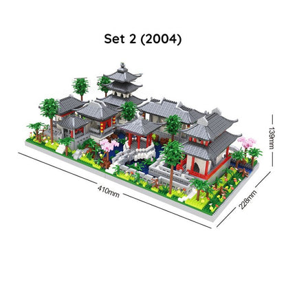 Ancient Dynasty Kingdom with Shrines Nano Building Set Collection