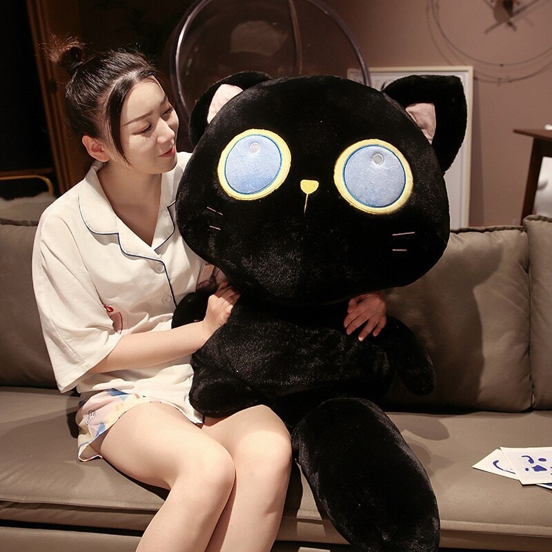 Arrayah the Blue Eye Black Cat Plushie