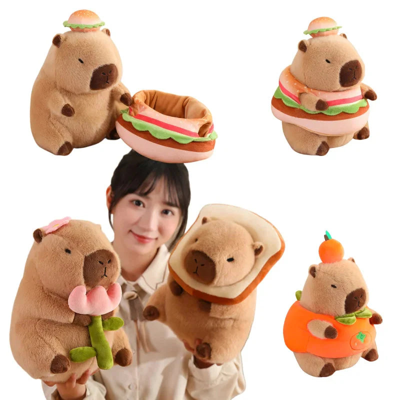 Baby Capybara Animal Dress-up Plushie Collection