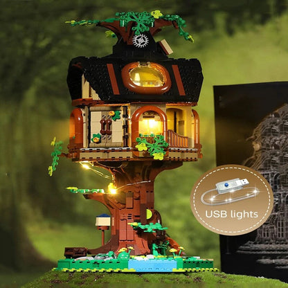 Barneys Secret Hideout Tree House Building Blocks LED Light