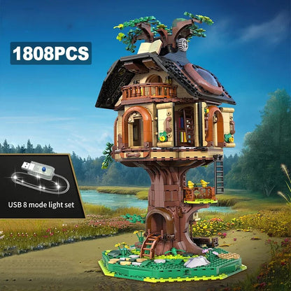 Barneys Secret Hideout Tree House Building Blocks LED Light