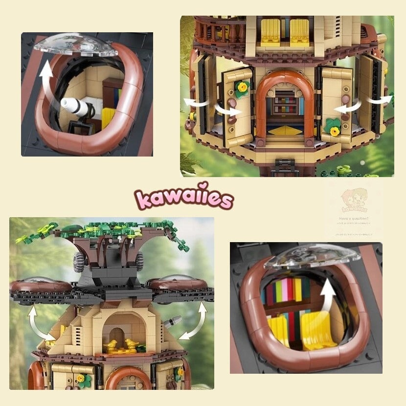 Barneys Secret Hideout Tree House Building Blocks LED Light