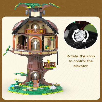 Barneys Secret Hideout Tree House Building Blocks LED Light