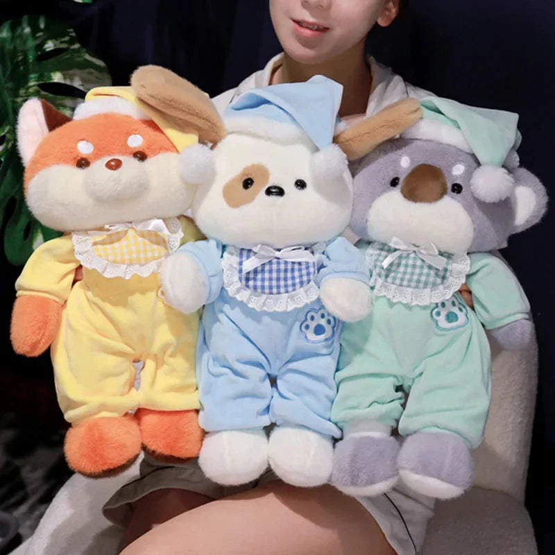 Bedtime Fox Koala Dog Pajama Party Plushies