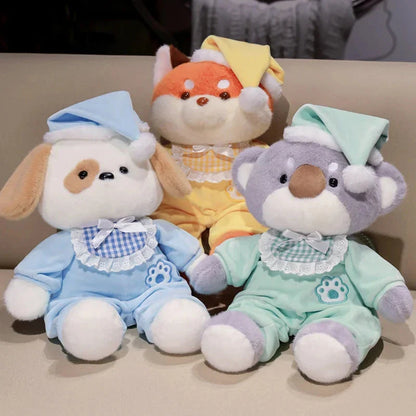 Bedtime Fox Koala Dog Pajama Party Plushies
