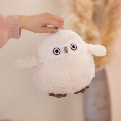 Biege Shocked Chonky Owl Plushie
