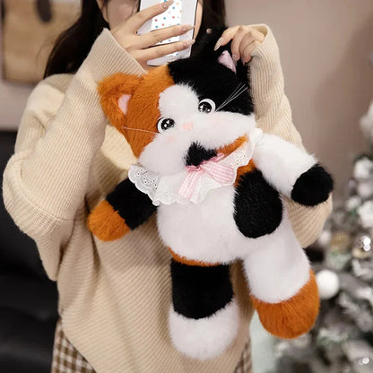 Big-eyed Calico Siamese Cat Plush Friends