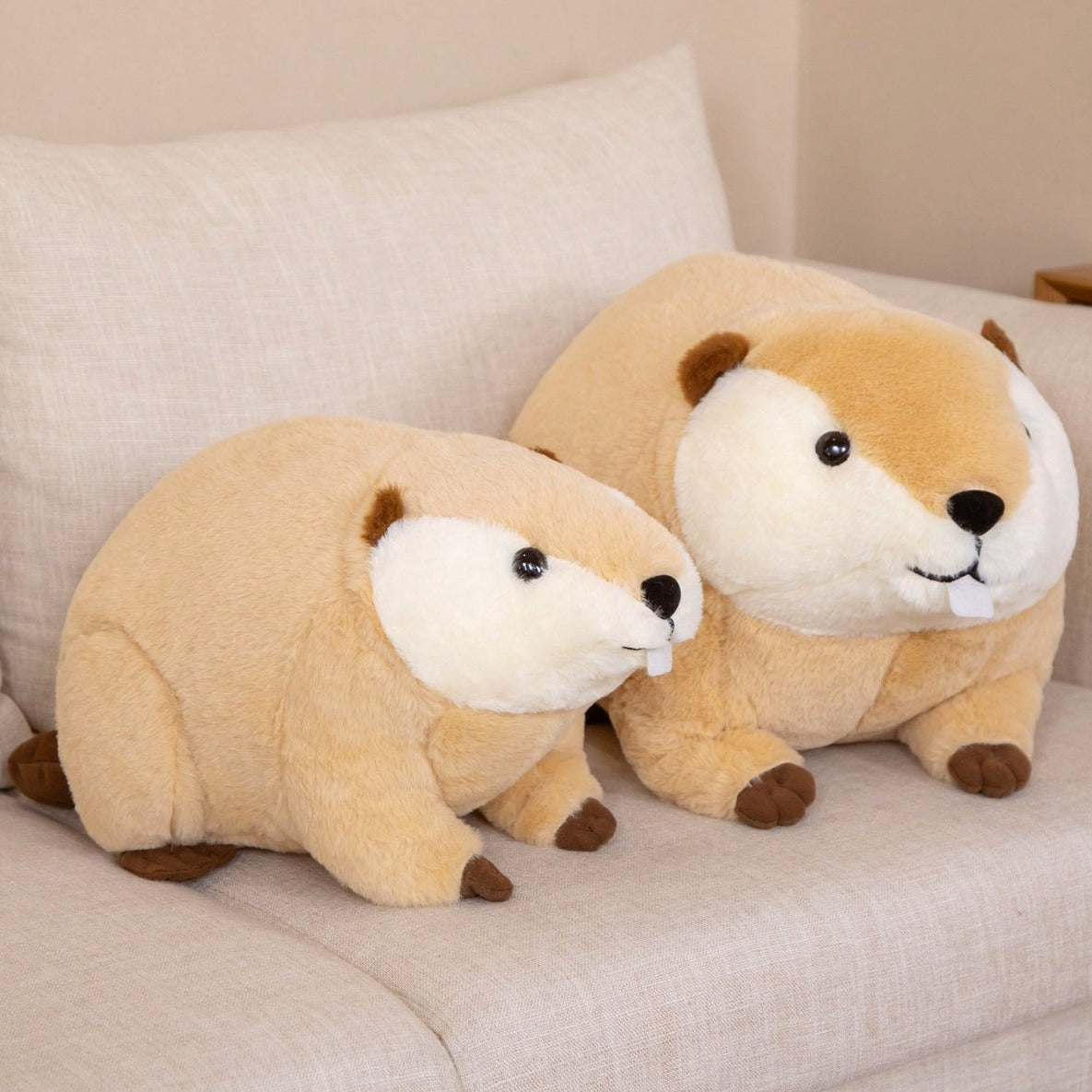 Billy & Willy the Fluffy Brown Beaver Plushie