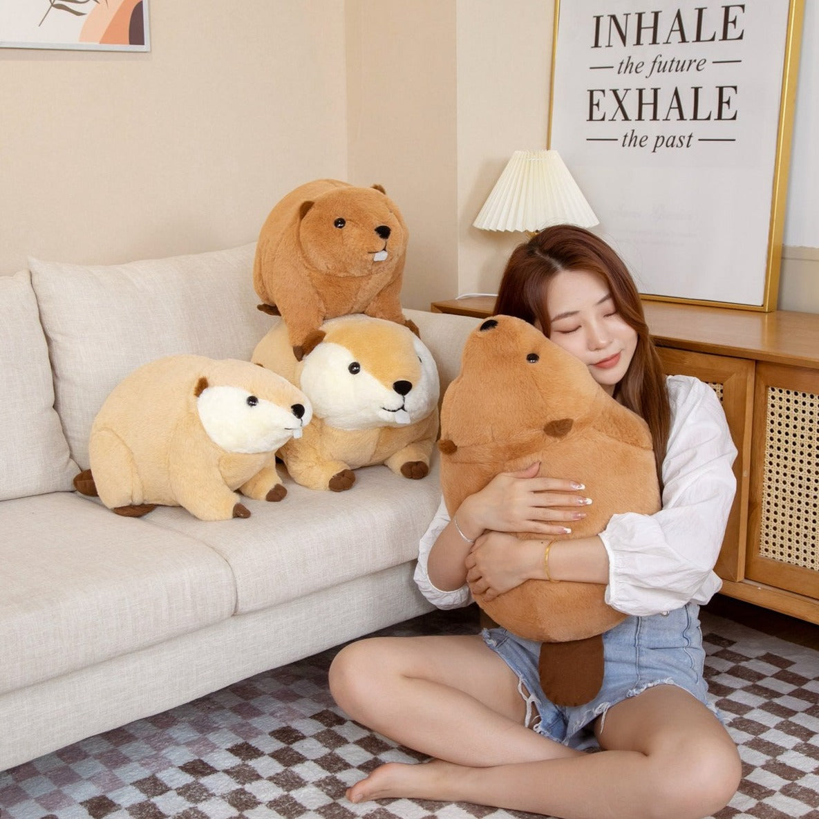 Billy & Willy the Fluffy Brown Beaver Plushie