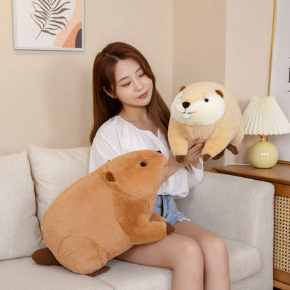 Billy & Willy the Fluffy Brown Beaver Plushie