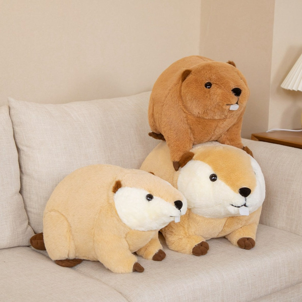 Billy & Willy the Fluffy Brown Beaver Plushie