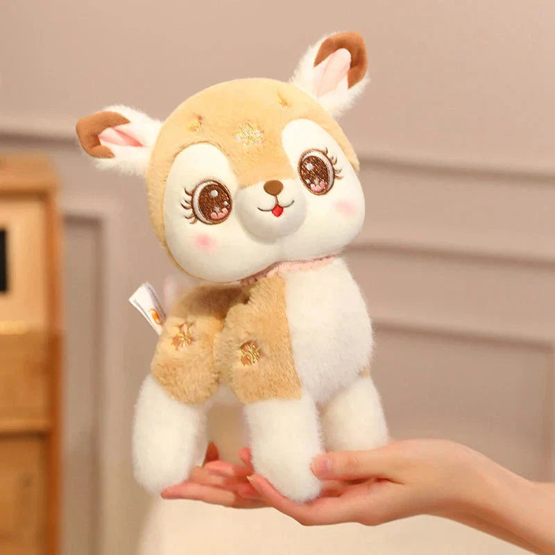 Blossom & Maple Kawaii Pink Brown Deer Plushies