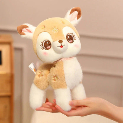 Blossom & Maple Kawaii Pink Brown Deer Plushies
