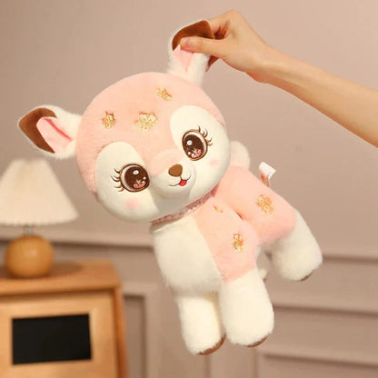 Blossom & Maple Kawaii Pink Brown Deer Plushies
