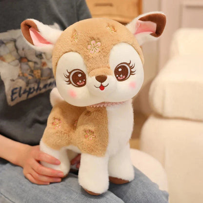 Blossom & Maple Kawaii Pink Brown Deer Plushies