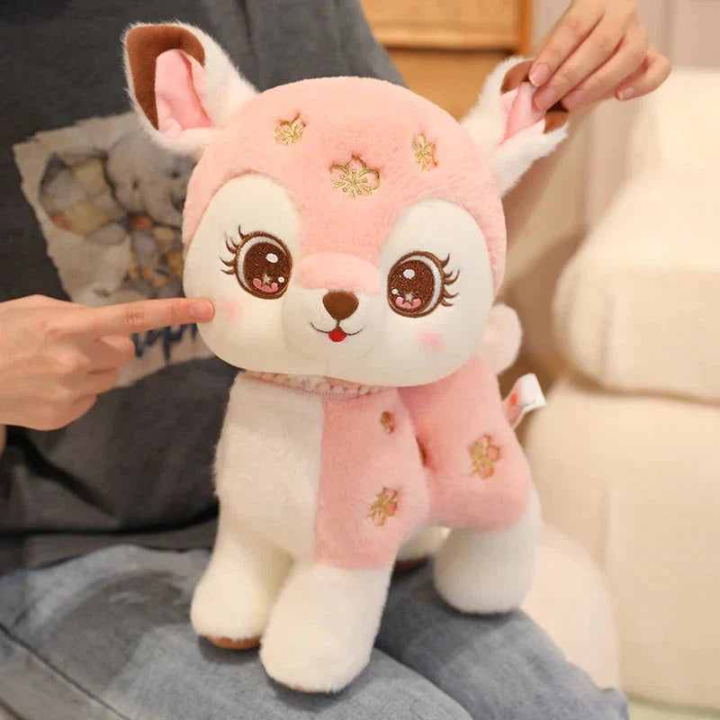 Blossom & Maple Kawaii Pink Brown Deer Plushies