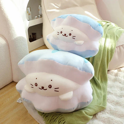 Blue Oyster White Seal Plushie