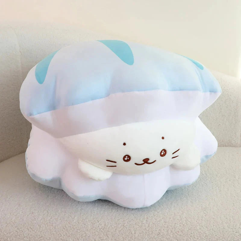 Blue Oyster White Seal Plushie