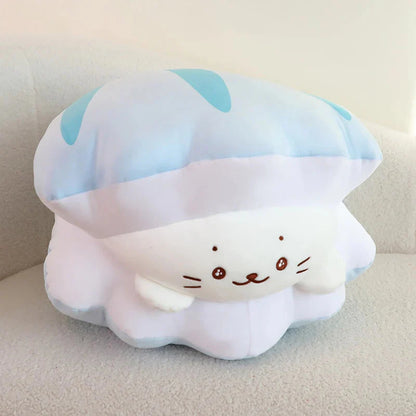 Blue Oyster White Seal Plushie