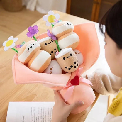 Boba Bubble Tea Flower Bouquet Plushie