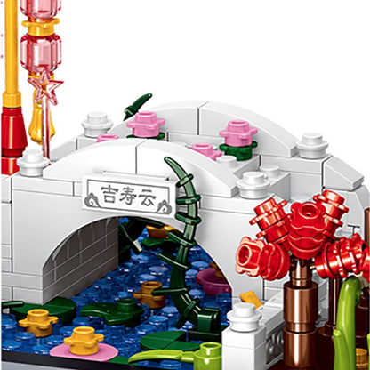 Bonsai Bamboo Tree Lake Scene Nano Building Set