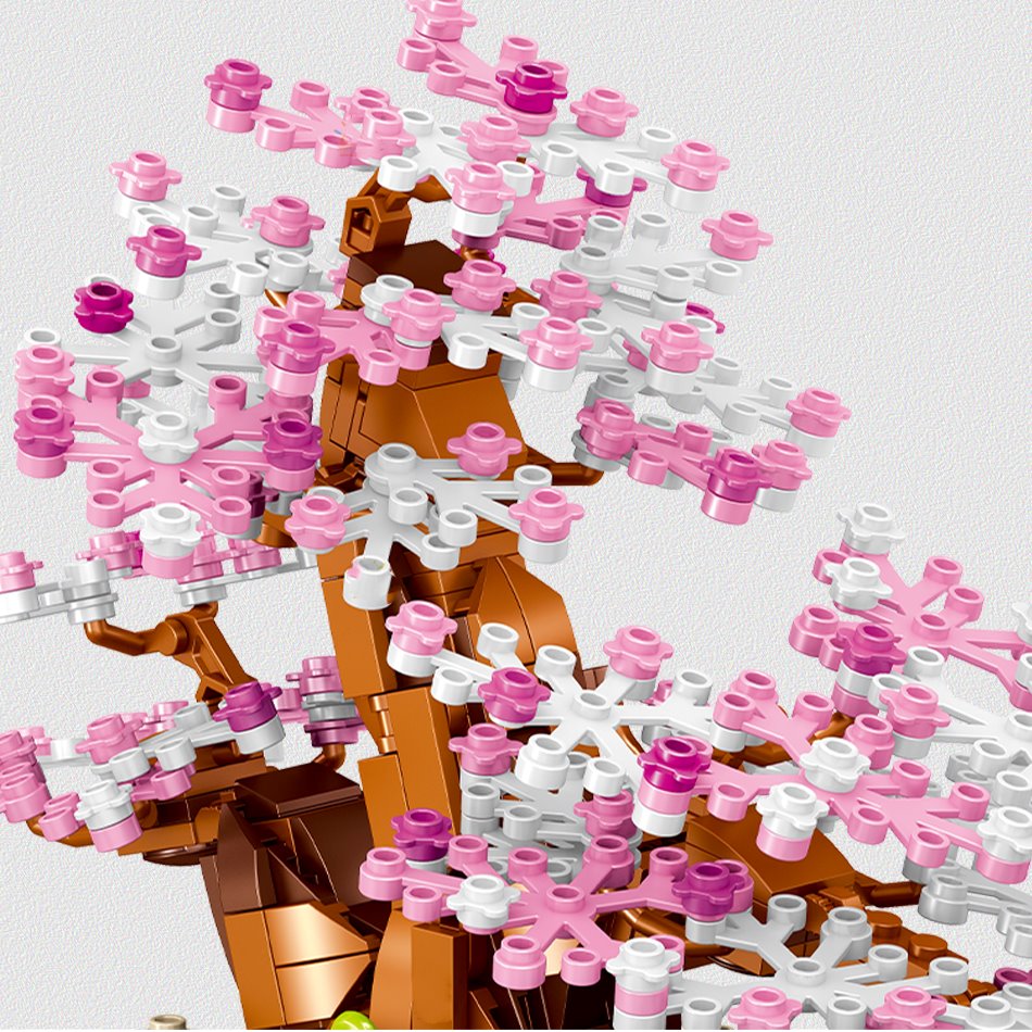 Bonsai Cherry Blossom Sakura Shrine Nano Building Sets