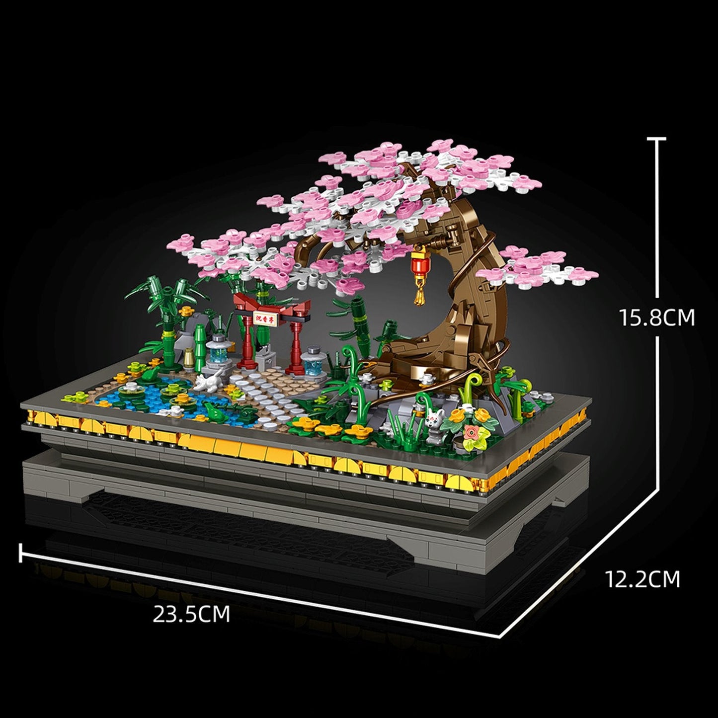 Bonsai Cherry Blossom Sakura Shrine Nano Building Sets