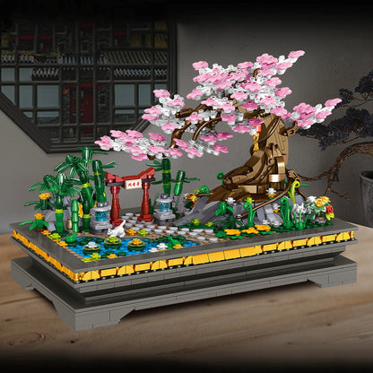 Bonsai Cherry Blossom Sakura Shrine Nano Building Sets