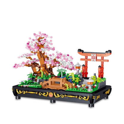 Bonsai Cherry Blossom Sakura Shrine Nano Building Sets