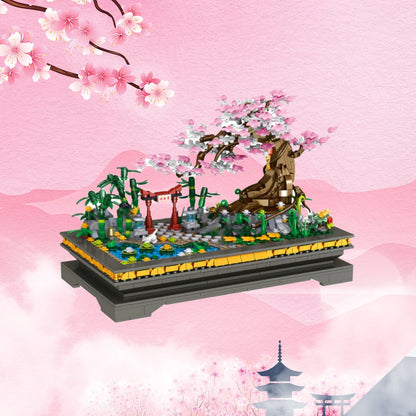 Bonsai Cherry Blossom Sakura Shrine Nano Building Sets