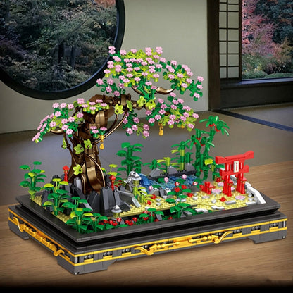Bonsai Sakura Shrine Scenic Building Nano Sets Collection