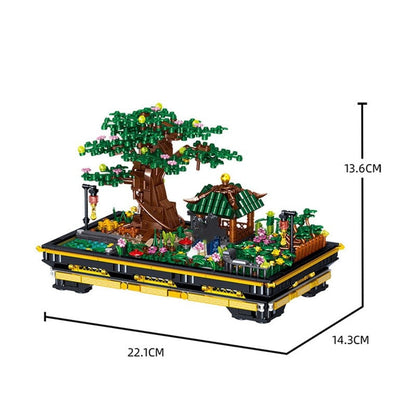 Bonsai Sakura Shrine Scenic Building Nano Sets Collection