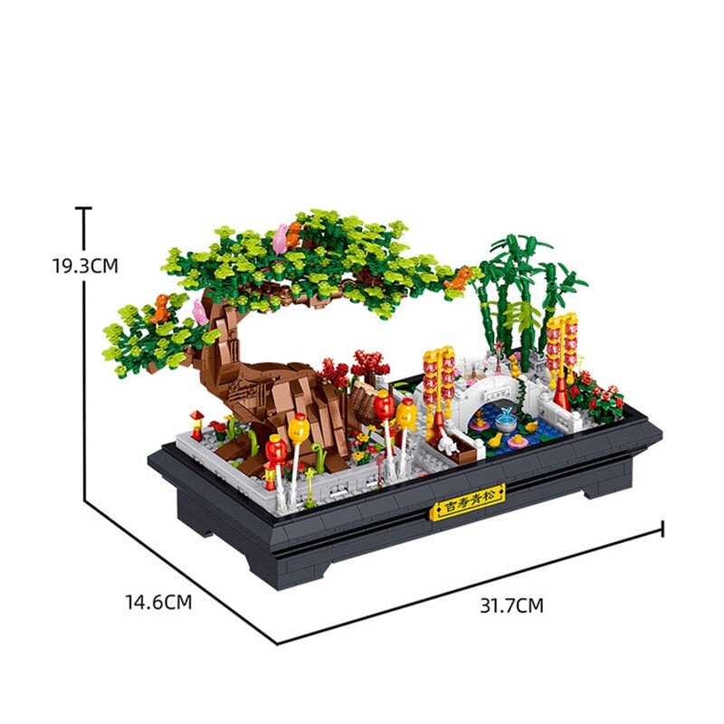 Bonsai Sakura Shrine Scenic Building Nano Sets Collection