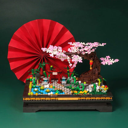 Bonsai Sakura Shrine Scenic Building Nano Sets Collection