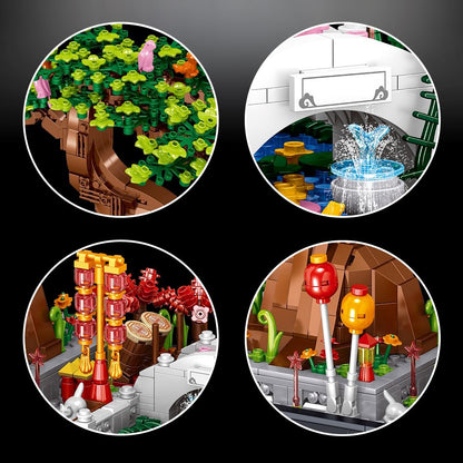 Bonsai Sakura Shrine Scenic Building Nano Sets Collection